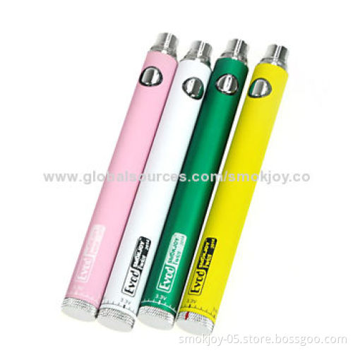 Smokjoy Newest Electronic Cigarette Original Evod Twist Batteries, 650/900/1,100/1,300mAh Capacity